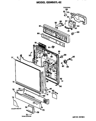 Front/control panel