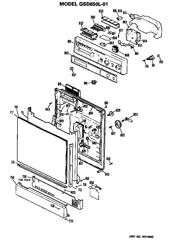 Front/control panel