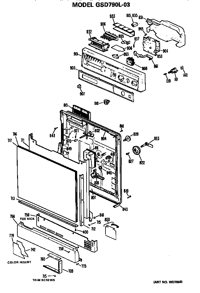 Front/control panel
