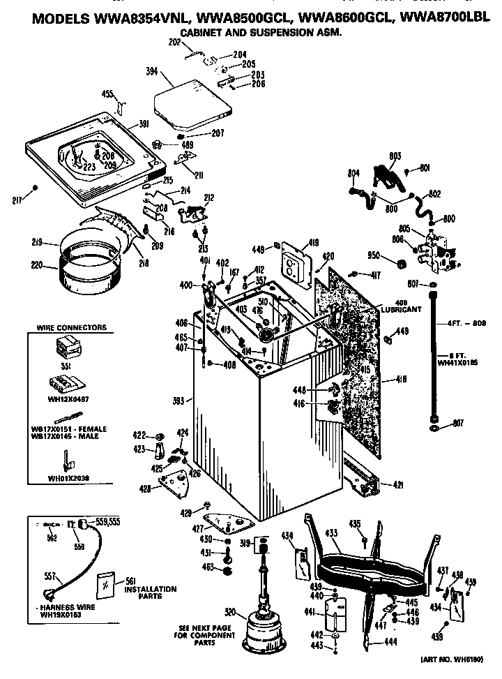 Cabinet and suspension
