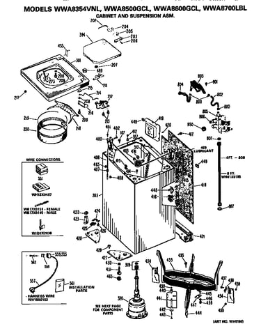 Cabinet and suspension