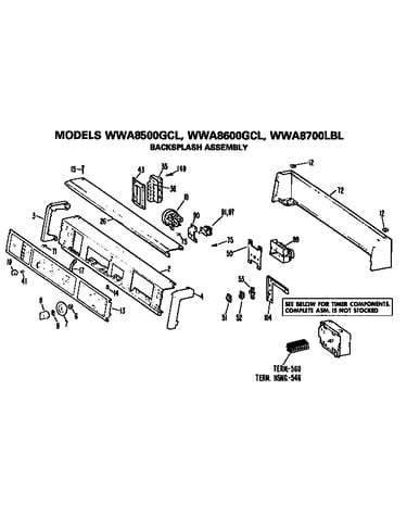 Backsplash for wwa8500,8600 and 8700