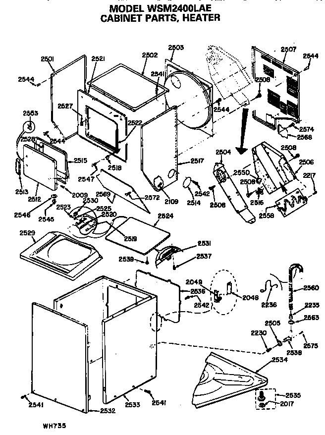 Cabinet and heater