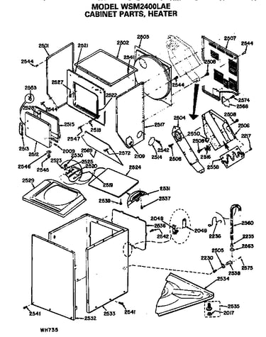 Cabinet and heater