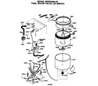 GE WSM2400LAE tubs, water valve and lid switch diagram