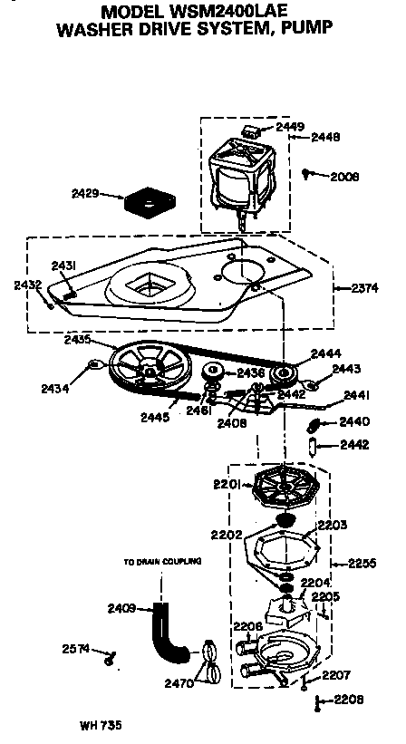Washer drive system and pump