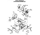 GE WSM2400LAE dryer motor, blower and belt diagram