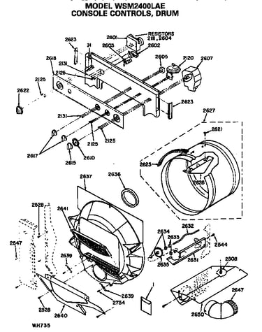 Console controls and drum