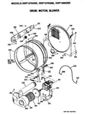 Drum, motor and blower