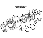 GE DDE6407LAL drum and heater diagram