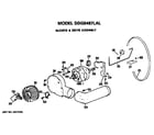 GE DDG6487LAL blower and drive diagram