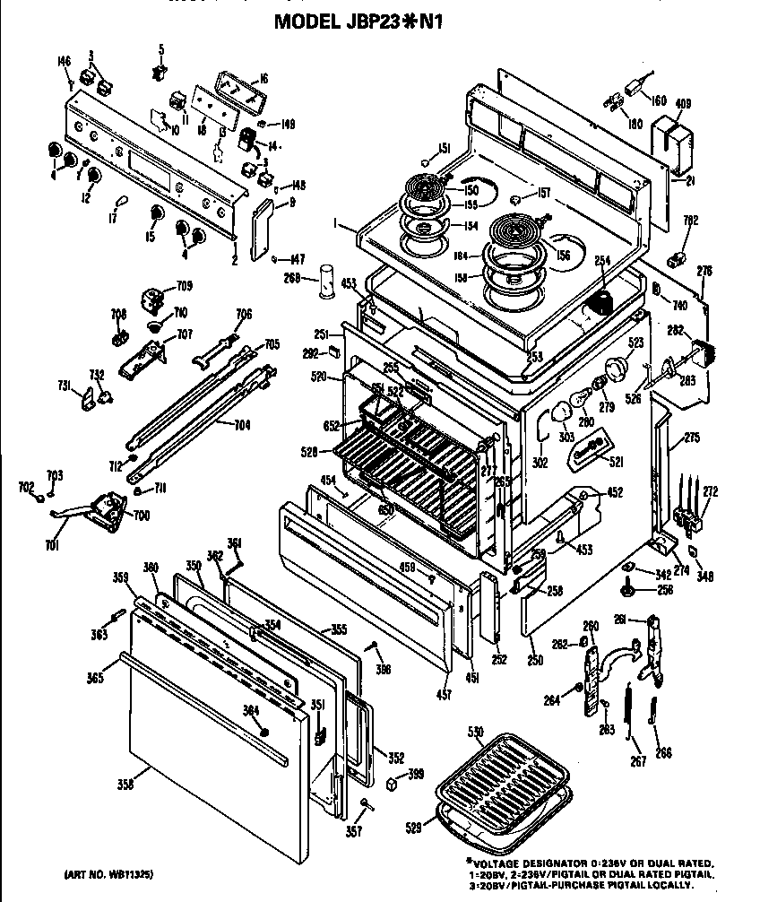 Main body/cooktop/controls
