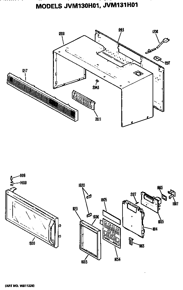 Control  panel and door