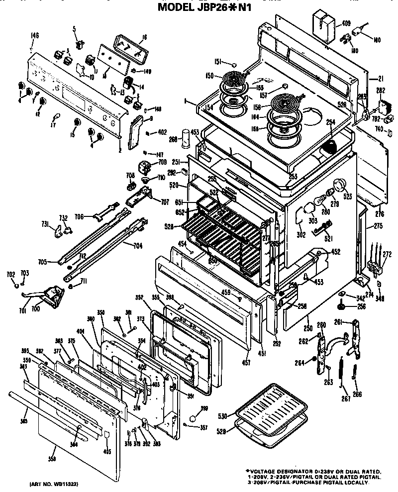 MAIN BODY/COOKTOP/CONTROLS