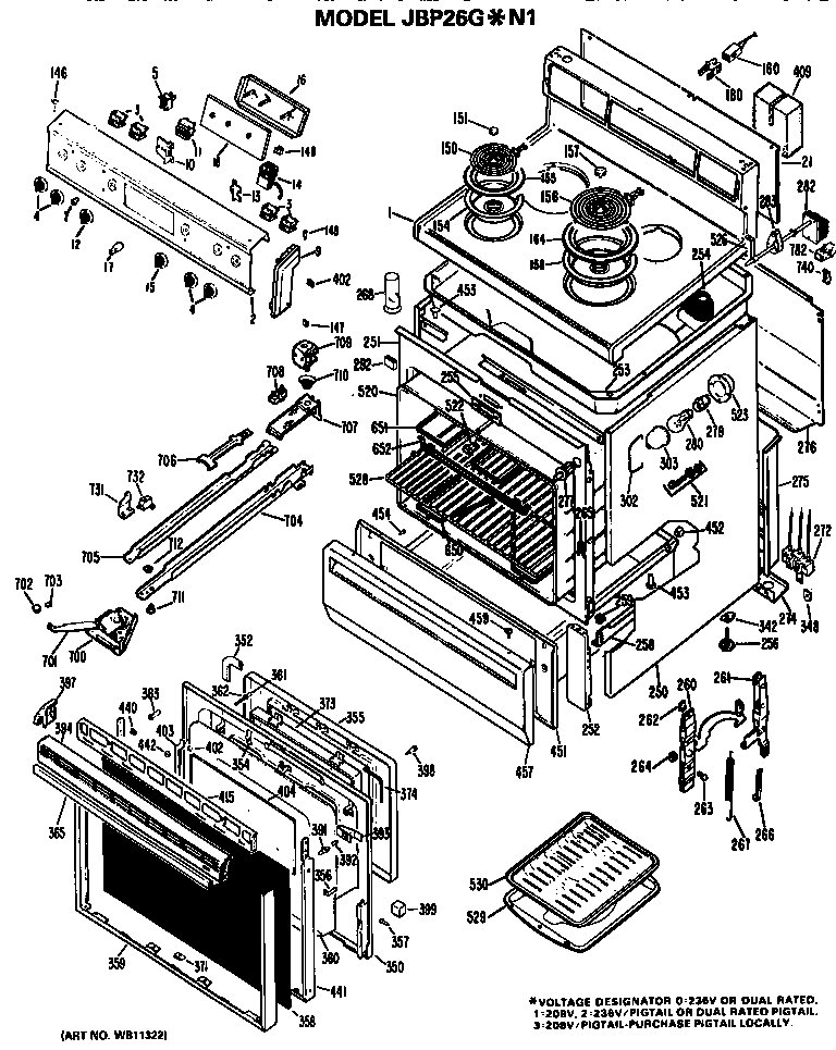 Main body/cooktop/controls
