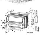 GE TBH18DASPRAD freezer door diagram