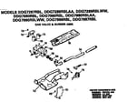 GE DDG7986RBL gas valve and burner diagram