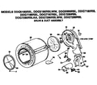 GE DDG7280RBLAA drum and duct diagram