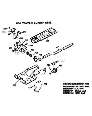 Gas valve and burner