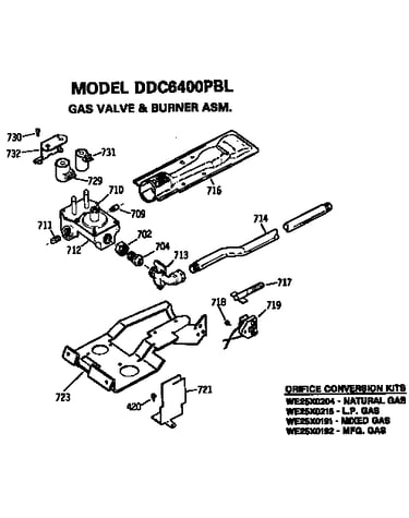 Gas valve and burner
