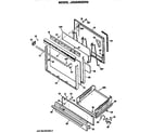 GE JGSS05GER3 oven door and broiler diagram