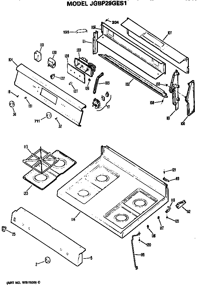Cooktop and control panel