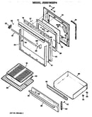 Oven door and broiler