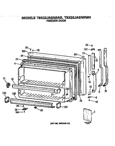 Freezer door