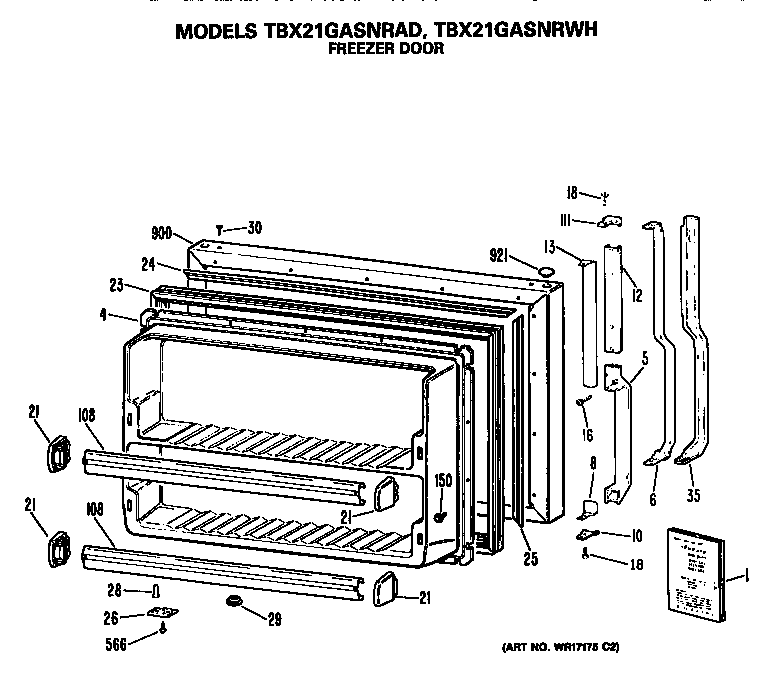Freezer door