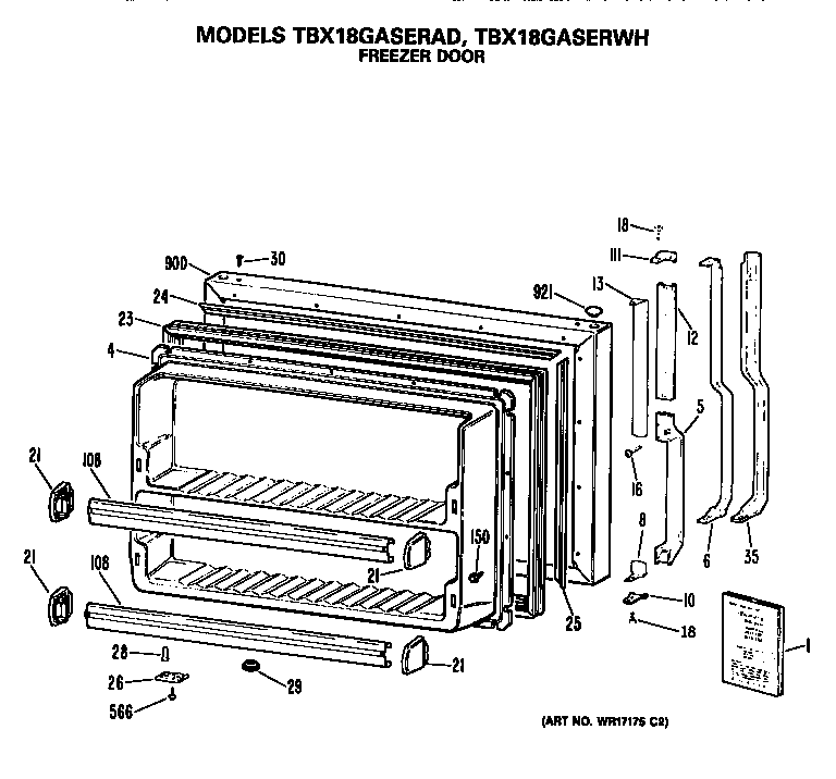 Freezer door