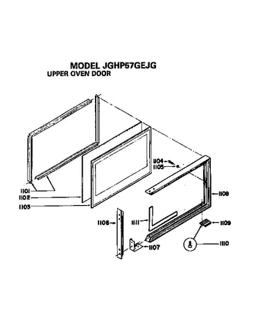 Upper oven door