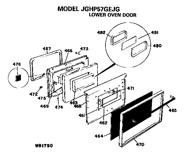 LOWER OVEN DOOR