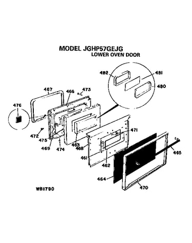 Lower oven door