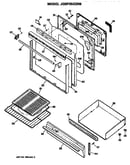 Oven door and broiler