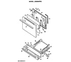 GE JGBS04PR2 oven door and broiler diagram