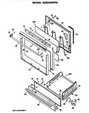 Oven door and broiler