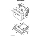 GE JGBS04ER3 oven door and broiler diagram