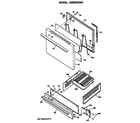 GE JGBS02EN4 oven door and broiler diagram