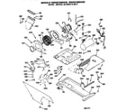 GE WSM2700RAW dryer- motor, blower and belt diagram