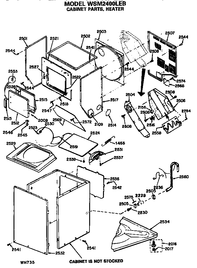 Cabinet and heater
