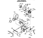 GE WSM2400LEB dryer- motor, blower and belt diagram