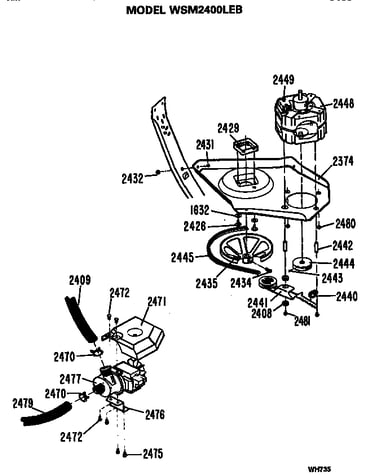 Washer- motor and drive