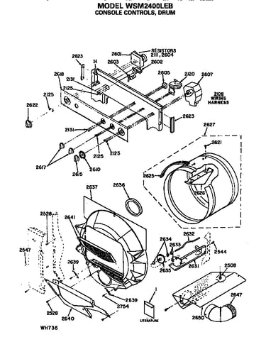 Console controls and drum