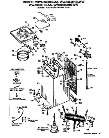 Cabinet and suspension