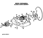 GE DDC5400PAL blower and drive diagram
