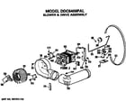 GE DDC6400PAL blower and drive diagram