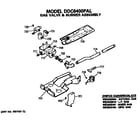 GE DDC6400PAL gas valve and burner assembly diagram