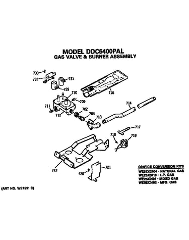 Gas valve and burner assembly