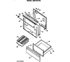 GE JBS12G*R3 door/utility drawer diagram