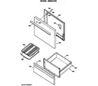 GE JBS03*R3 door/utility drawer diagram